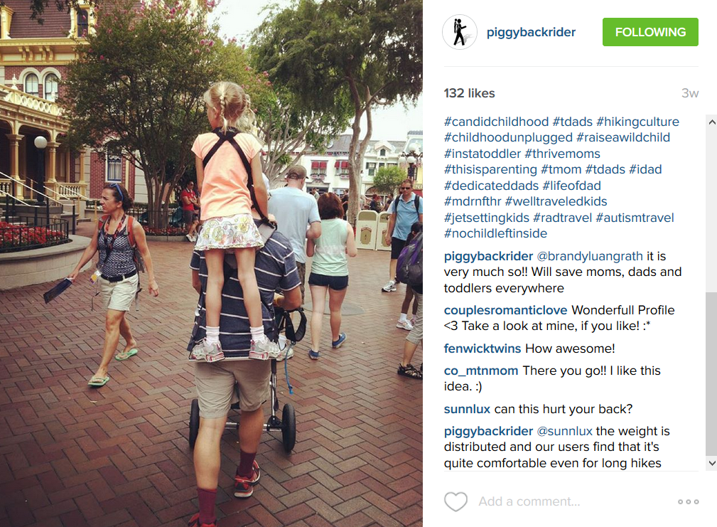 standing child carrier